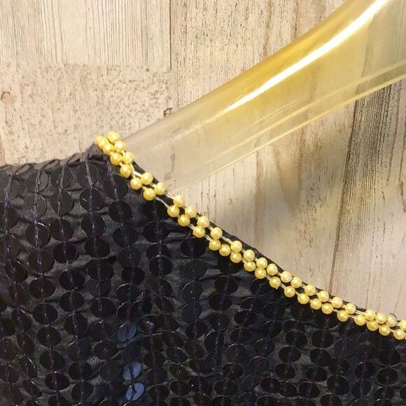 Blouse vintage sequin Joseph Le Bon silk blouse size large missing few beads on - Picture 6 of 7